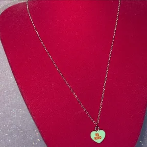 Be Kind Heart Necklace Sterling Silver 925 Jewelry Blue thumbnail 11