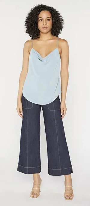 Cinq a Sept Jersey Marta Cami. Size: Large. Color: Ocean Dew. thumbnail 1