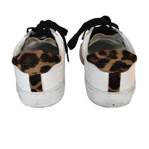 J. Crew "Saturday Sneakers" White Leather & Animal Print Accent Sneakers (6.5) thumbnail 7