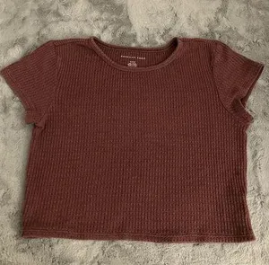 American Eagle waffle crop top thumbnail 1
