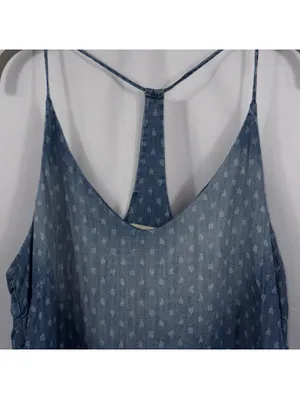 Cloth & Stone Chambray Tencel Swing Tank Dress Size Large thumbnail 2