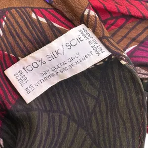VTG Made‎ in Japan 100% Silk Scarf Ethnic Print Liz Claiborne Earthy BOHO 53" thumbnail 4