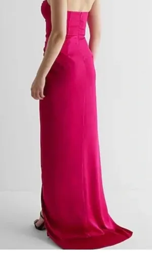 Express Strapless Satin Maxi Dress thumbnail 3