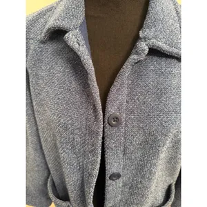 L.L. Bean Marled Blue Traveler Cardigan Button Front Sweater Jacket Pockets thumbnail 4