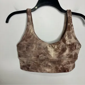 Lululemon align reversible yoga bra metallic shimmery and brown women’s size 8‎ thumbnail 3