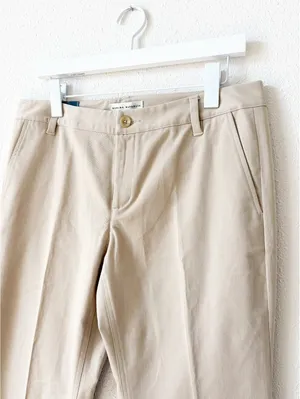 Banana Republic Cotton Straight Leg Trousers Chino Neutral Size 10 thumbnail 3