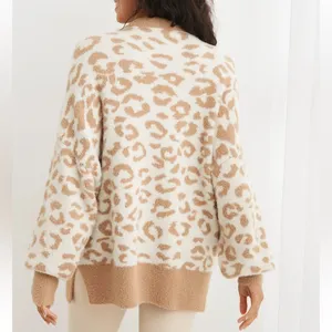 Aerie Leopard Buttercream oversized Sweater thumbnail 2