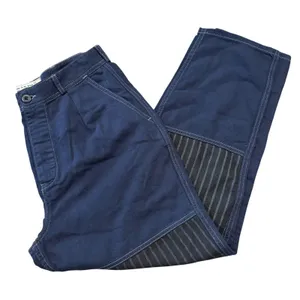 Sandrine Rose NWT Pants Women's 27 Navy Patchwork Workwear Indie Utility Ankle thumbnail 7