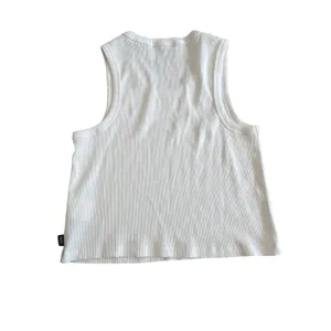 Vans Drew Ribbed Crop Tank Top Womens XL White Sleeveless Casual NEW thumbnail 4