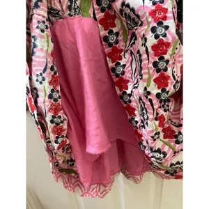 Anthropologie x Maeve Tiered Printed Mini Dress large EMBROIDERED SQUIGGLE thumbnail 6