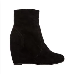 Joie Oakley Black Suede Wedge Booties thumbnail 6