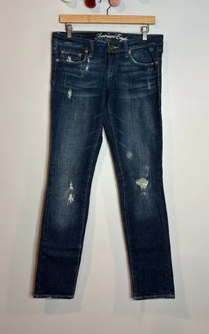 Y2K American Eagle Skinny 77 dark wash jeans thumbnail 1