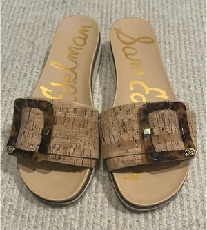 Sam Edelman Slides Cork with Tortoise Shell Buckle 9.  thumbnail 1