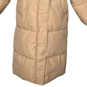 Puffit Hooded Long Puffer Winter Snow Jacket Women’s Size S Tan Warm Outdoors thumbnail 5