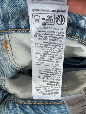 Levi’s Superlow Loose Fit Wide Leg 100% Cotton Light Wash Jeans Size 30 thumbnail 14
