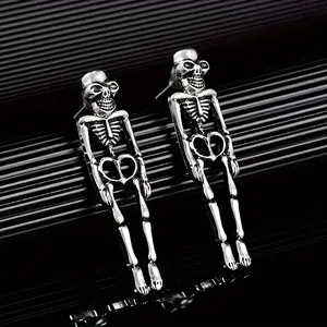 NEW skeleton earrings, punk jewelry, skeleton jewelry, goth jewelry, dangle thumbnail 3