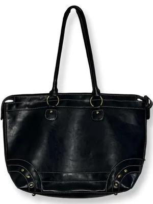 Vintage Large Coach Black Gallery Tote thumbnail 2