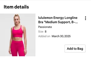 Lululemon Energy Longline Bra Medium Support B-D Cups thumbnail 4