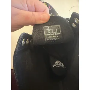 Dr Martens 1460 Pascal Boots Womens Size 8 Black Floral Leather Combat‎ Ankle thumbnail 6