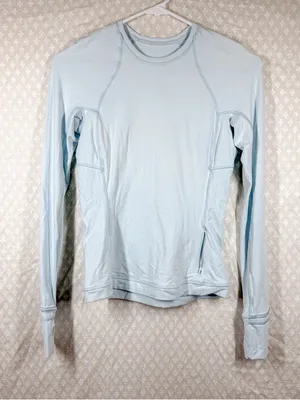 Lululemon Light Blue It’s Rulu‎ Run Long Sleeve Top thumbnail 2