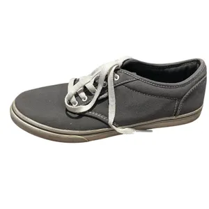 Vans‎ Women's 8 Grey Canvas Sneaker Slim Gym Shoe Skater Casual Comfortable thumbnail 8