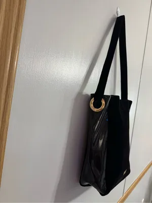 Carolina Herrera Good Girl Black Shoulder Tote with Velvet Front thumbnail 3