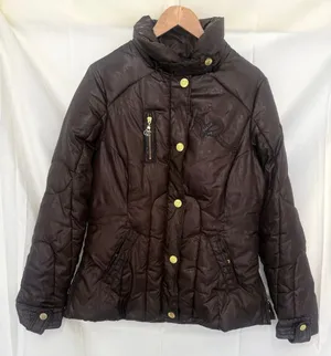 RocaWear 2000s Women's Brown Roc Out Puffer Jacket Y2K‎ Full Zip Small thumbnail 1