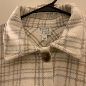 Time And Tru Women's Flannel Plaid Crop Jacket Shirt Shacket Size L 12-14 thumbnail 12