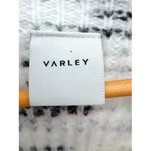 Varley Belgrave Dalmation Knit Mock Neck Sweater Balloon Sleeve Marled M Relaxed thumbnail 4