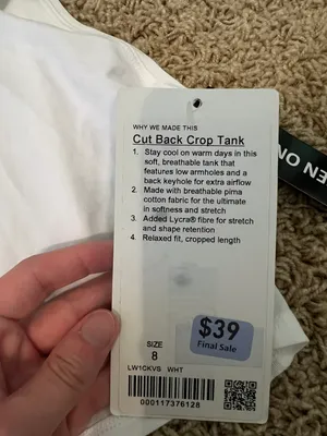 Lululemon SW20 Cut Back Crop Tank thumbnail 4