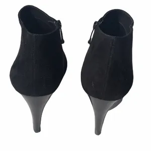 Via Spiga‎ Suede Stiletto Black Suede Ankle Stilleto Booties thumbnail 8