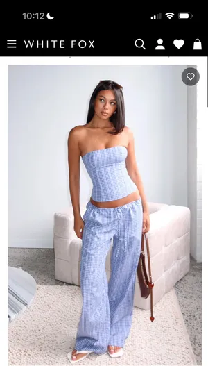 White Fox Boutique check bustier thumbnail 3