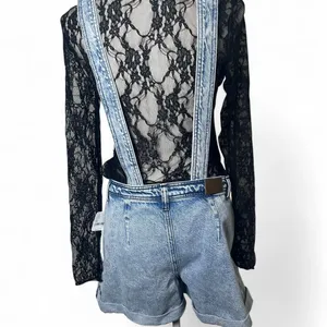 Hidden Denim X Free-people Collab Women's Blue Dungarees-overalls Size Medium thumbnail 5