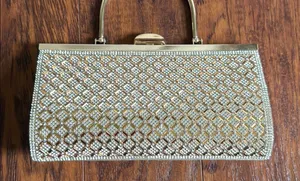 Elegant Gold and Silver Women's Handbag thumbnail 1