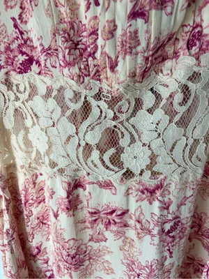 Free People Lucie NWTs Pink Cream Lace Mini Floral Dress size 6 thumbnail 9