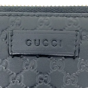Gucci Microguccissima Black Leather Zip Around Continental Wallet thumbnail 7
