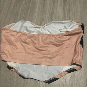 Black and Tan Strapless Top Size L thumbnail 2