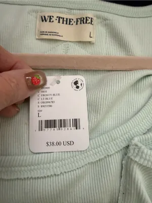 We The Free NWT Free People Ribbed Tank Top - Light Mint thumbnail 4