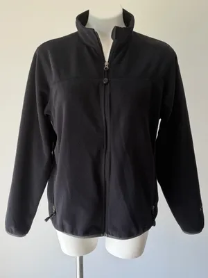 L.L. Bean Women’s Black Fleece Zip Jacket  thumbnail 1