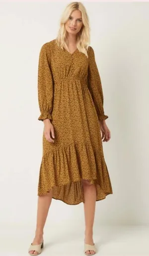Hayden LA - Womens Printed Button Down Maxi Dress size Large thumbnail 1