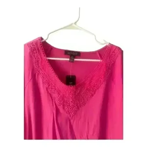 Lauren Ralph Lauren Womens‎ Magenta Peasant Short Sleeve, 2x thumbnail 2