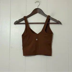 Lululemon Align Tank Brown Size 2 V Neck Yoga Built In Bra thumbnail 3