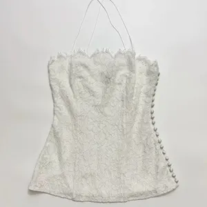 HELSA The Forever Audrey Lace Camisole Elegant White Lace Top S thumbnail 6