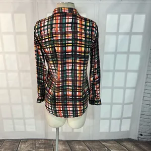 🔥🔥5 for $25🔥🔥Sunday best aritzia colorful plaid long sleeve button down shirt thumbnail 5