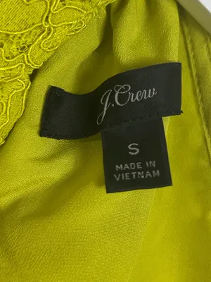 J. Crew lace Chartreuse bow tie back halter top whimsy fairy preppy size S small thumbnail 7