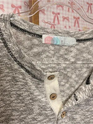 Free People Beach Women's Gray Endless Summer Sleep To Dream Shirt Casual Comfy thumbnail 2