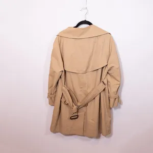Burberry London Women's Cotton Poplin Double Breasted Trench Coat Jacket Tan 4 thumbnail 4