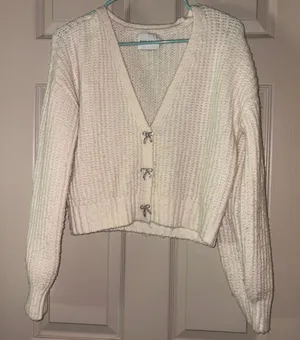 Bow cardigan White thumbnail 1