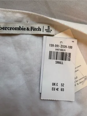 NWT Abercrombie & Fitch White Linen Blend Wrap Mini Dress Small thumbnail 3