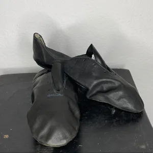 Black Leather Dance Shoes‎ Size 8 thumbnail 5